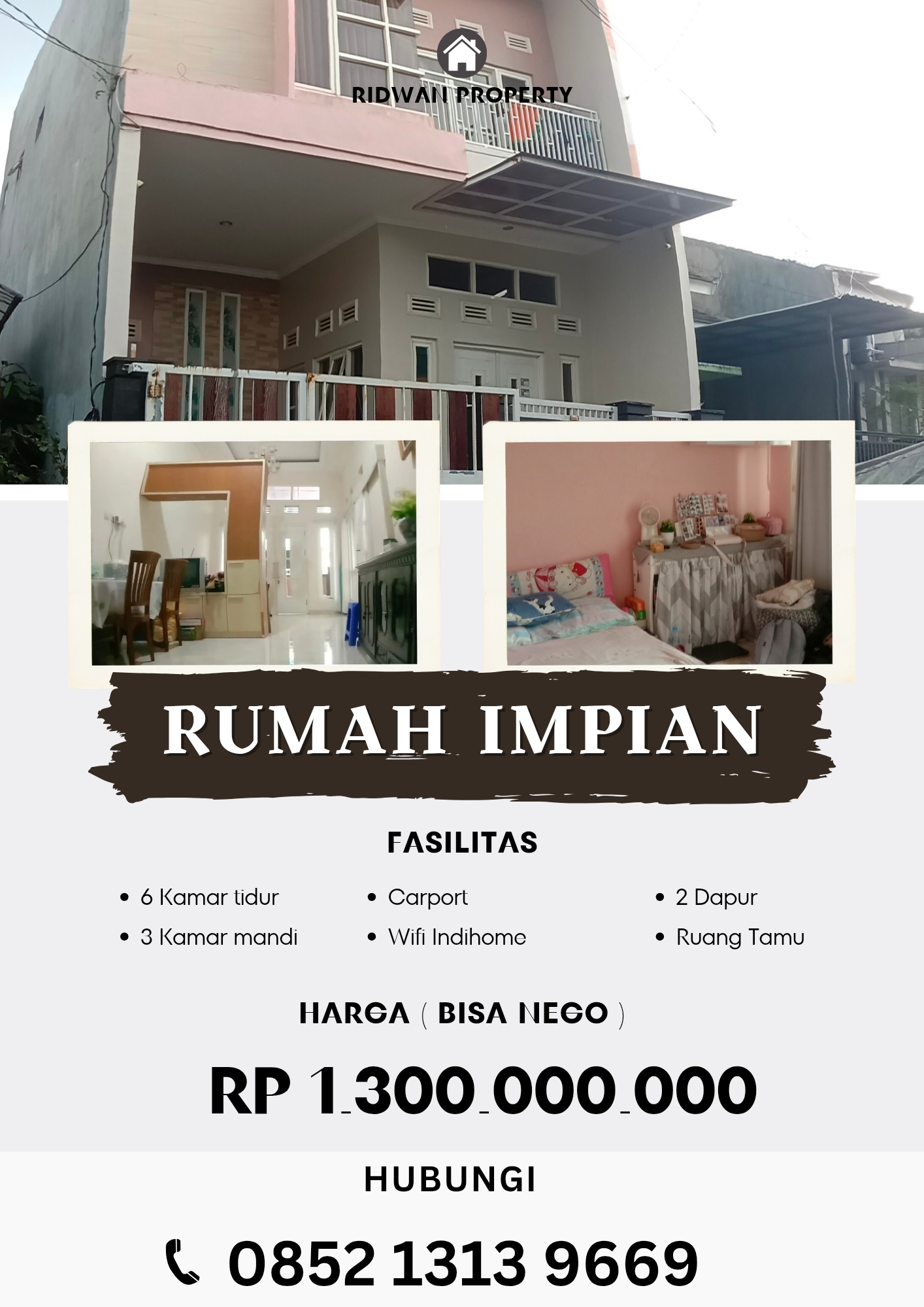 Dijual Rumah Siap Huni dan Strategis Area Merjosari Kota Malang